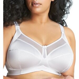 NWT Goddess Keira Bra Banded 6093 Lace Soft Cup 40D White 110129